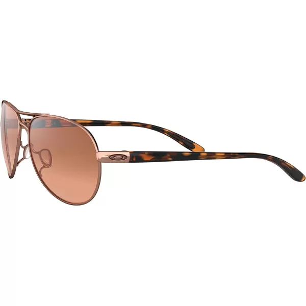 imageOakley Womens Oo4079 Feedback Aviator SunglassesRose GoldVr50 Brown Gradient