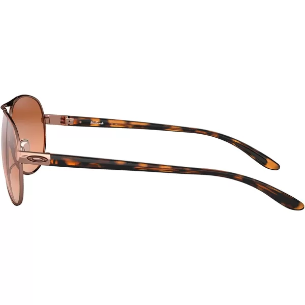 imageOakley Womens Oo4079 Feedback Aviator SunglassesRose GoldVr50 Brown Gradient