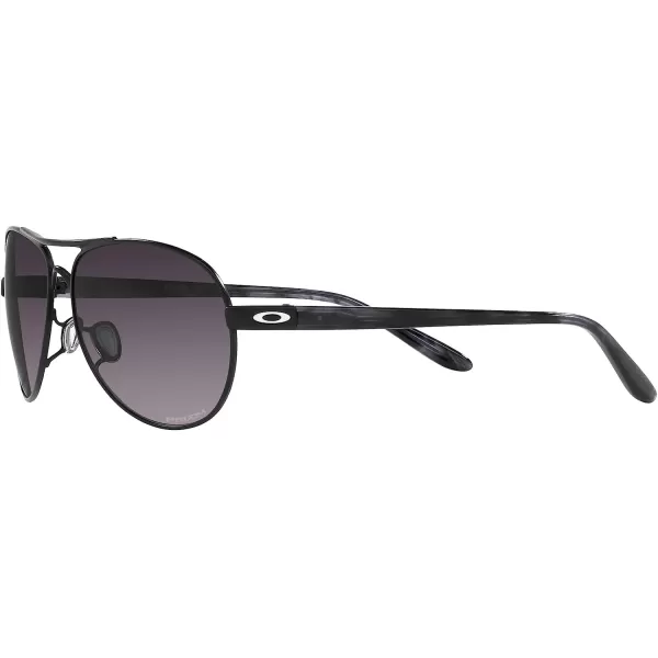 imageOakley Womens Oo4079 Feedback Aviator SunglassesSatin BlackPrizm Grey Gradient