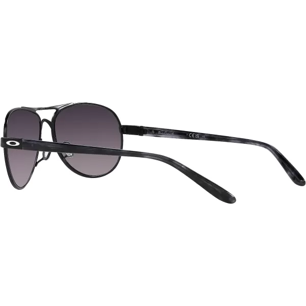 imageOakley Womens Oo4079 Feedback Aviator SunglassesSatin BlackPrizm Grey Gradient