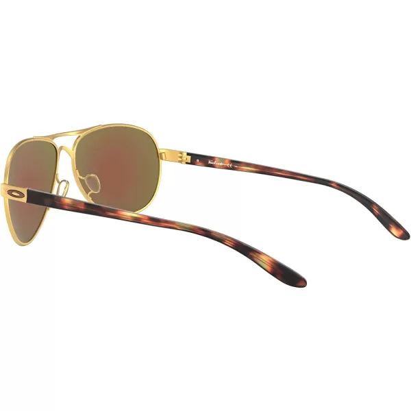 imageOakley Womens Oo4079 Feedback Aviator SunglassesSatin GoldPrizm Violet Polarized