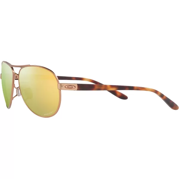imageOakley Womens Oo4079 Feedback Aviator SunglassesSatin Rose GoldPrizm Rose Gold