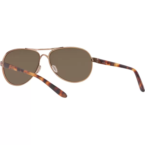 imageOakley Womens Oo4079 Feedback Aviator SunglassesSatin Rose GoldPrizm Rose Gold