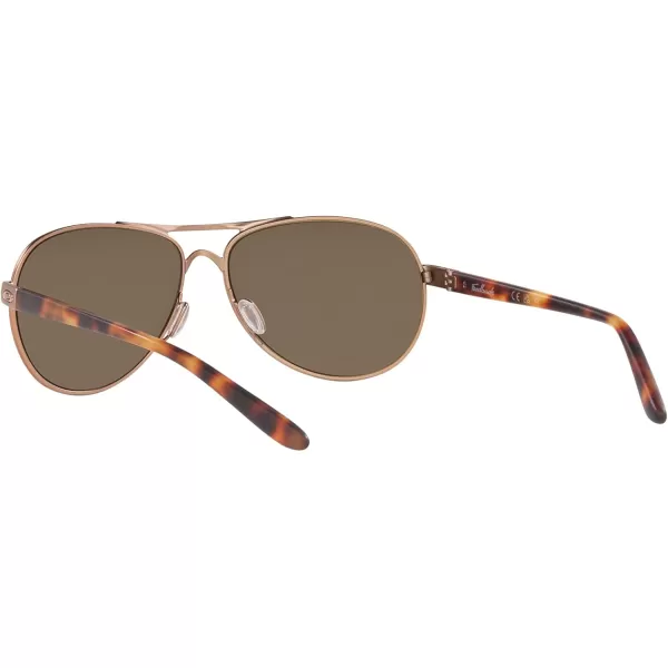 imageOakley Womens Oo4079 Feedback Aviator SunglassesSatin Rose GoldPrizm Rose Gold