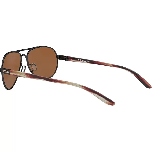 imageOakley Womens Oo4108 Tie Breaker Aviator SunglassesPolished BlackPrizm Tungsten