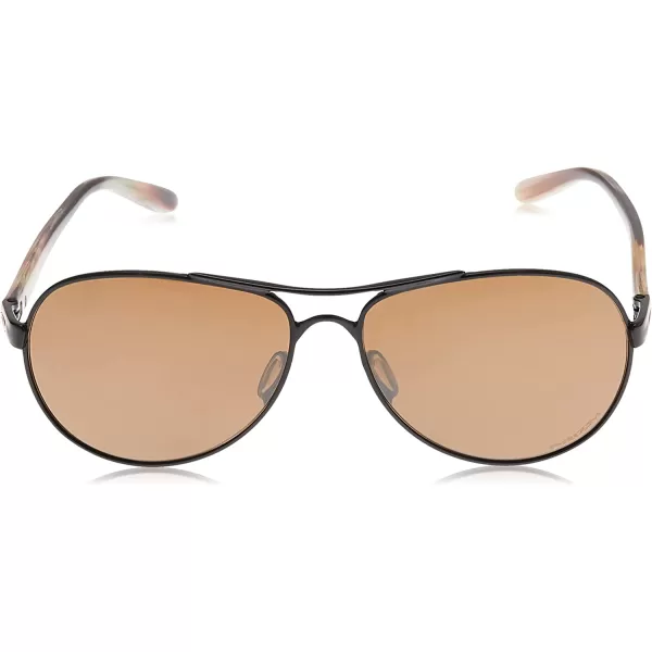 imageOakley Womens Oo4108 Tie Breaker Aviator SunglassesPolished BlackPrizm Tungsten
