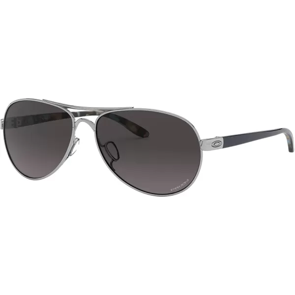 imageOakley Womens Oo4108 Tie Breaker Aviator SunglassesPolished ChromePrizm Grey Gradient