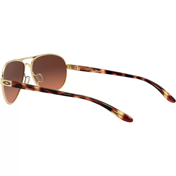 imageOakley Womens Oo4108 Tie Breaker Aviator SunglassesPolished GoldPrizm Brown Gradient