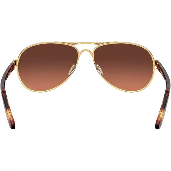 imageOakley Womens Oo4108 Tie Breaker Aviator SunglassesPolished GoldPrizm Brown Gradient