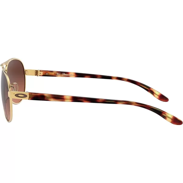 imageOakley Womens Oo4108 Tie Breaker Aviator SunglassesPolished GoldPrizm Brown Gradient