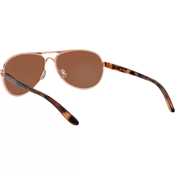 imageOakley Womens Oo4108 Tie Breaker Pilot SunglassesRose GoldPrizm Tungsten Polarized
