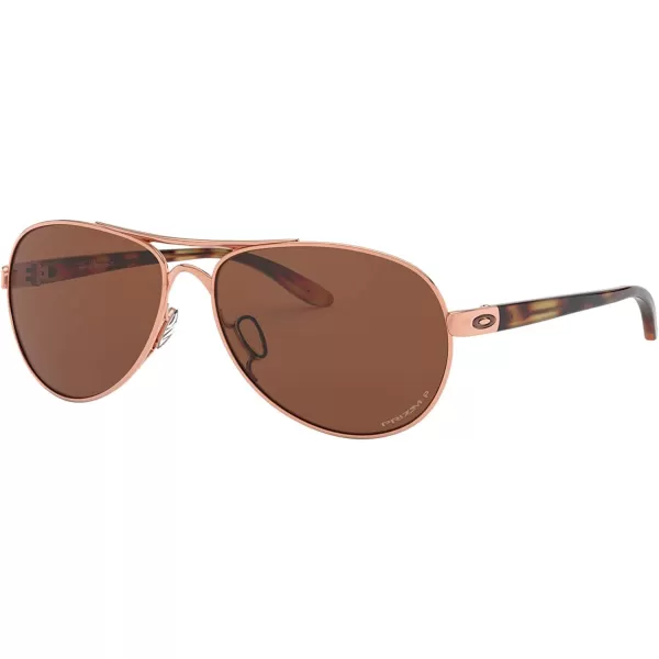 imageOakley Womens Oo4108 Tie Breaker Pilot SunglassesRose GoldPrizm Tungsten Polarized