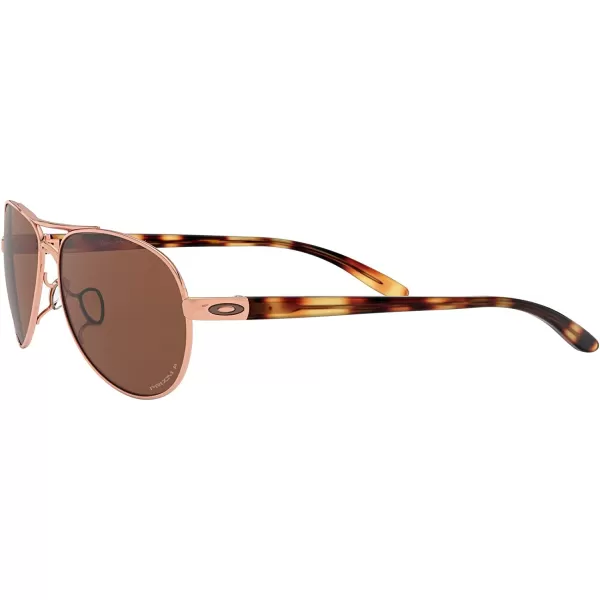 imageOakley Womens Oo4108 Tie Breaker Pilot SunglassesRose GoldPrizm Tungsten Polarized