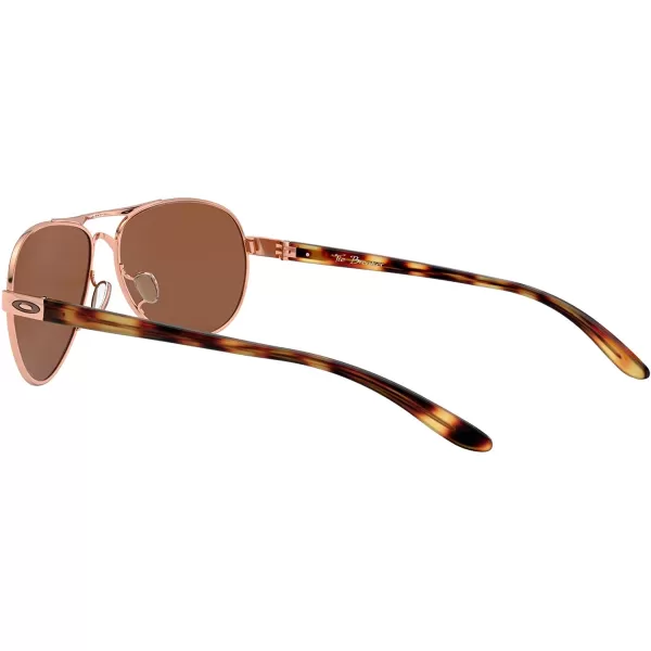 imageOakley Womens Oo4108 Tie Breaker Pilot SunglassesRose GoldPrizm Tungsten Polarized