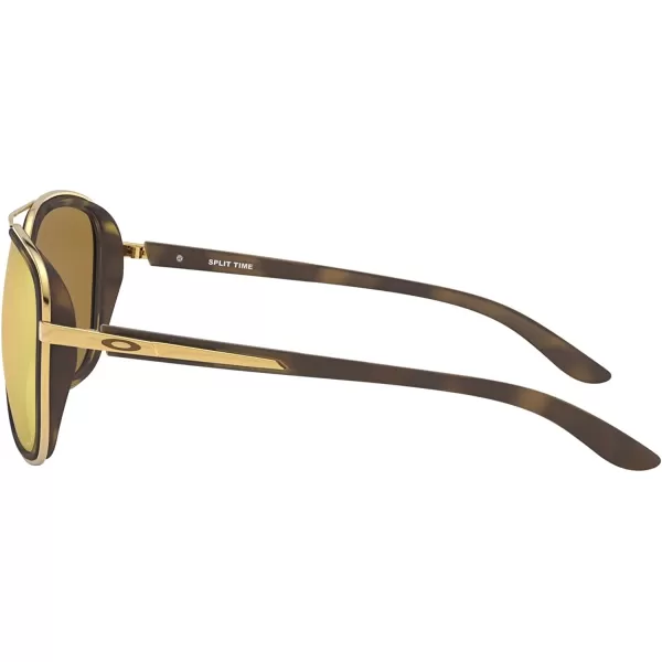 imageOakley Womens Oo4129 Split Time Aviator SunglassesBrown Tortoise GoldPrizm Rose Gold Polarized