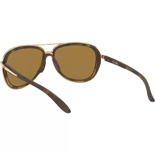imageOakley Womens Oo4129 Split Time Aviator SunglassesBrown Tortoise GoldPrizm Rose Gold Polarized