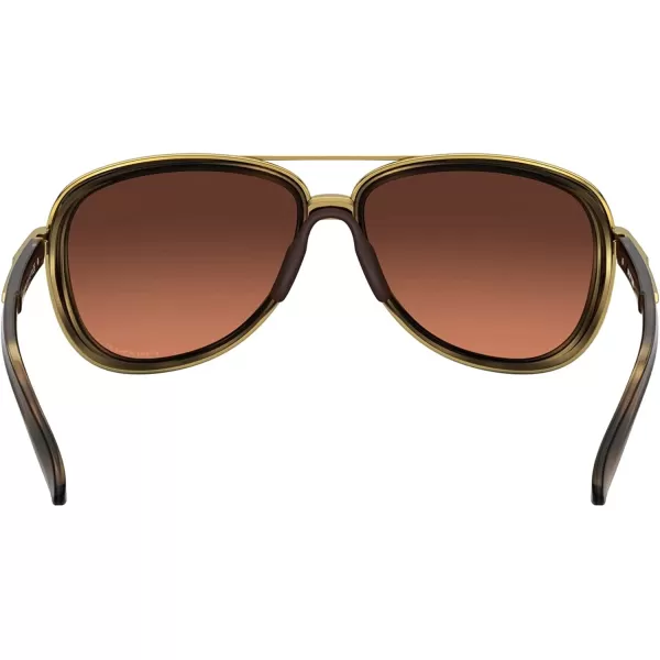 imageOakley Womens Oo4129 Split Time Aviator SunglassesBrown TortoisePrizm Brown Gradient