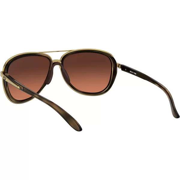 imageOakley Womens Oo4129 Split Time Aviator SunglassesBrown TortoisePrizm Brown Gradient