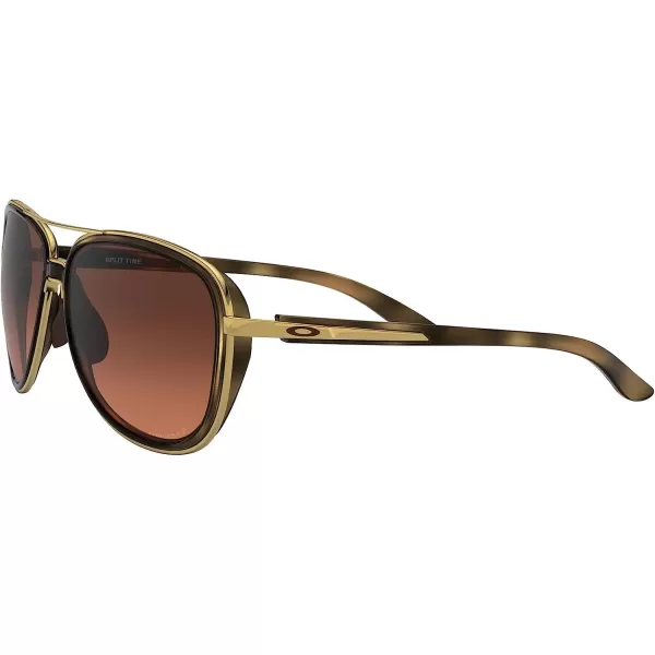 imageOakley Womens Oo4129 Split Time Aviator SunglassesBrown TortoisePrizm Brown Gradient