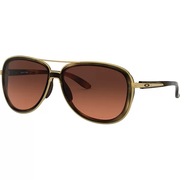 imageOakley Womens Oo4129 Split Time Aviator SunglassesBrown TortoisePrizm Brown Gradient