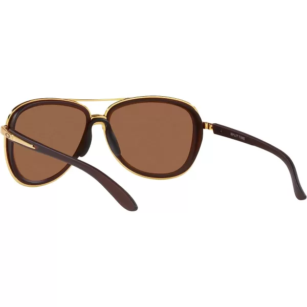 imageOakley Womens Oo4129 Split Time Aviator SunglassesMatte RootbeerPrizm Tungsten Polarized