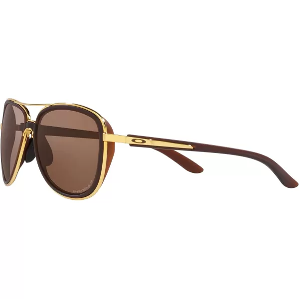imageOakley Womens Oo4129 Split Time Aviator SunglassesMatte RootbeerPrizm Tungsten Polarized