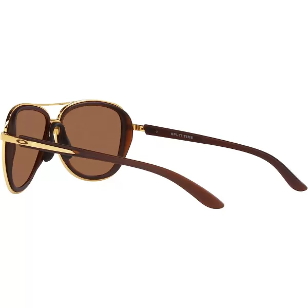 imageOakley Womens Oo4129 Split Time Aviator SunglassesMatte RootbeerPrizm Tungsten Polarized