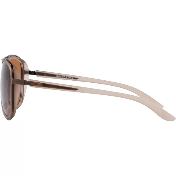 imageOakley Womens Oo4129 Split Time Aviator SunglassesMatte SepiaPrizm Bronze Polarized