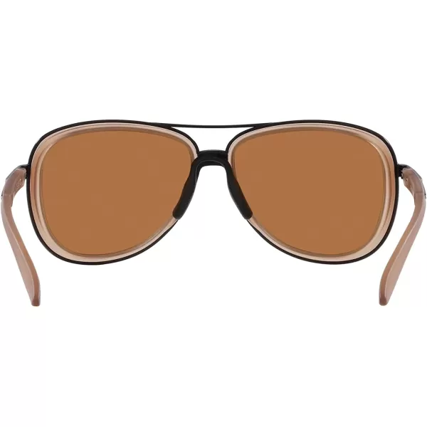 imageOakley Womens Oo4129 Split Time Aviator SunglassesMatte SepiaPrizm Bronze Polarized