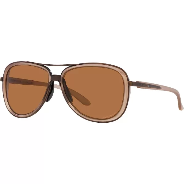 imageOakley Womens Oo4129 Split Time Aviator SunglassesMatte SepiaPrizm Bronze Polarized