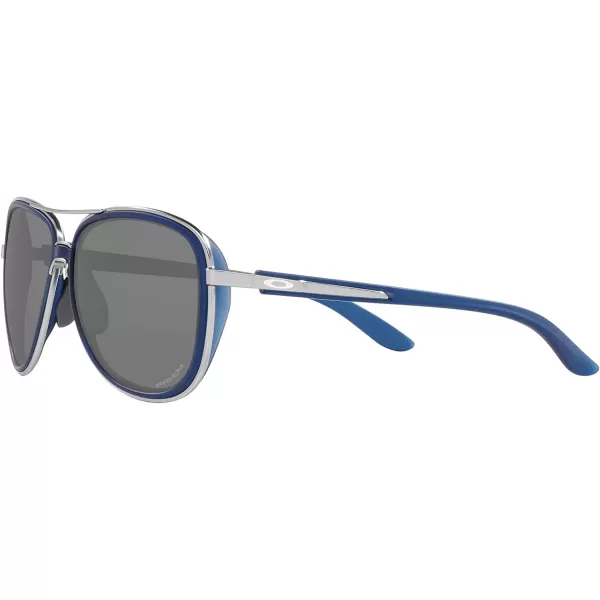 imageOakley Womens Oo4129 Split Time Aviator SunglassesMatte Transparent BluePrizm Black