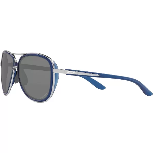 imageOakley Womens Oo4129 Split Time Aviator SunglassesMatte Transparent BluePrizm Black