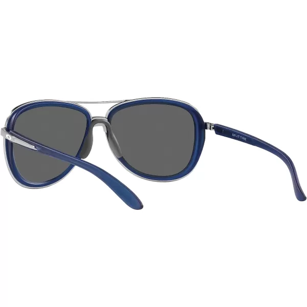 imageOakley Womens Oo4129 Split Time Aviator SunglassesMatte Transparent BluePrizm Black