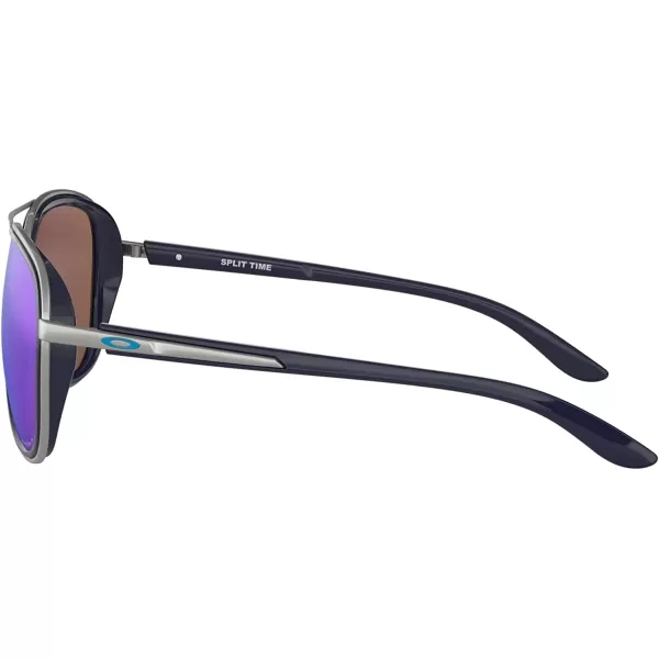 imageOakley Womens Oo4129 Split Time Aviator SunglassesNavyPrizm Sapphire Polarized