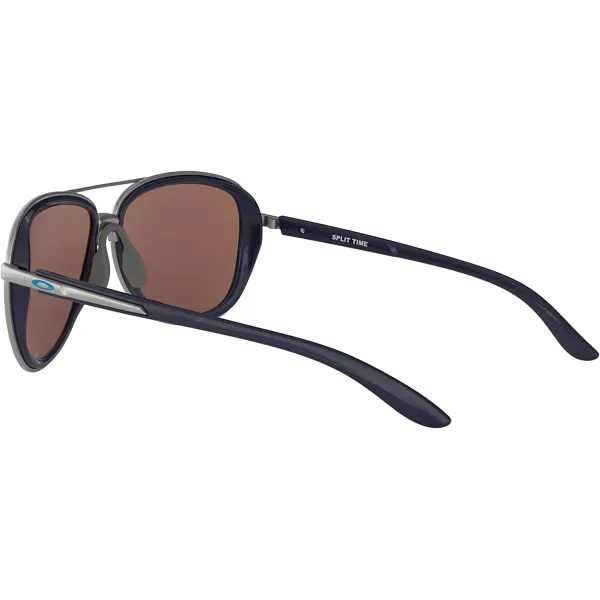 imageOakley Womens Oo4129 Split Time Aviator SunglassesNavyPrizm Sapphire Polarized