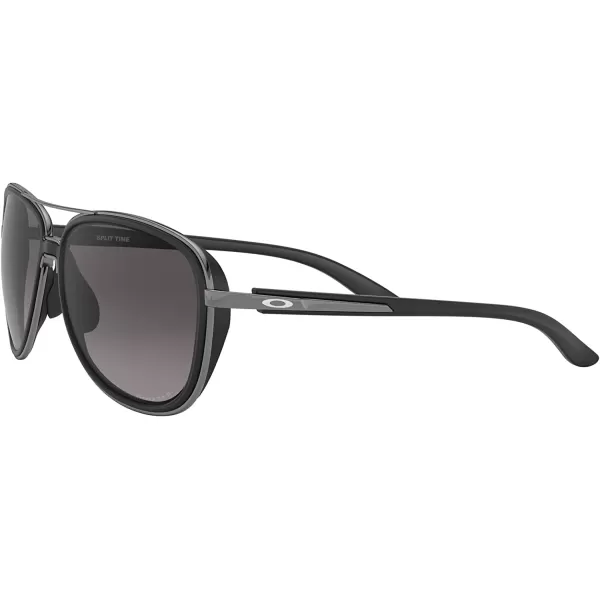 imageOakley Womens Oo4129 Split Time Aviator SunglassesVelvet BlackPrizm Grey Gradient