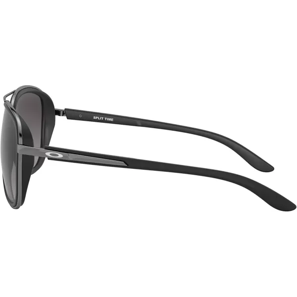 imageOakley Womens Oo4129 Split Time Aviator SunglassesVelvet BlackPrizm Grey Gradient