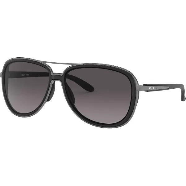 imageOakley Womens Oo4129 Split Time Aviator SunglassesVelvet BlackPrizm Grey Gradient