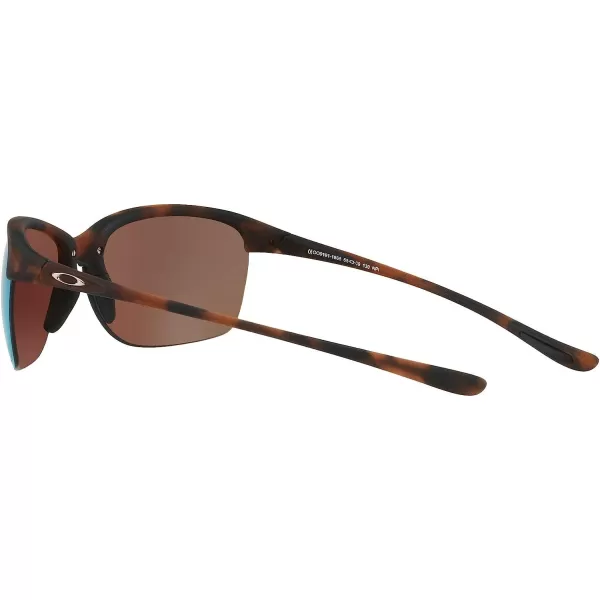 imageOakley Womens Oo9191 Unstoppable Rectangular SunglassesMatte Brown TortoisePrizm Deep Water Polarized