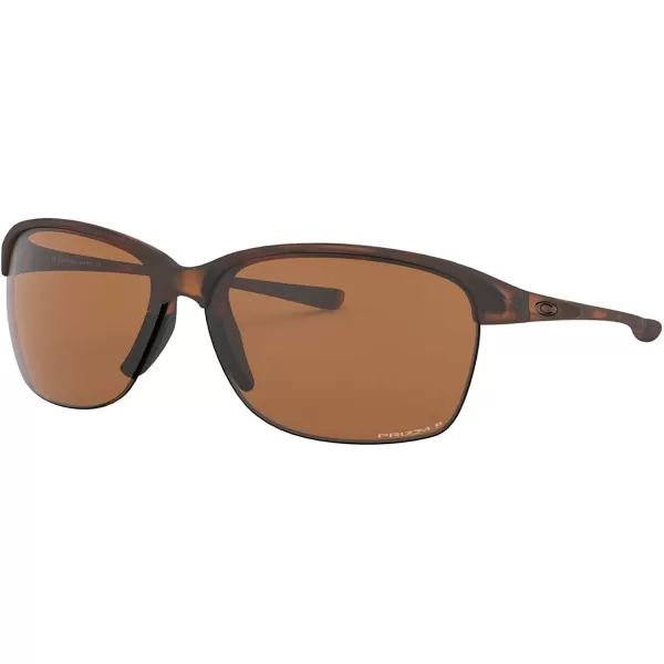 imageOakley Womens Oo9191 Unstoppable Rectangular SunglassesMatte Brown TortoisePrizm Tungsten Polarized