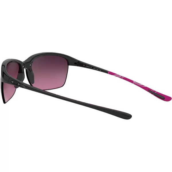 imageOakley Womens Oo9191 Unstoppable Rectangular SunglassesPolished BlackRose Gradient Polarized