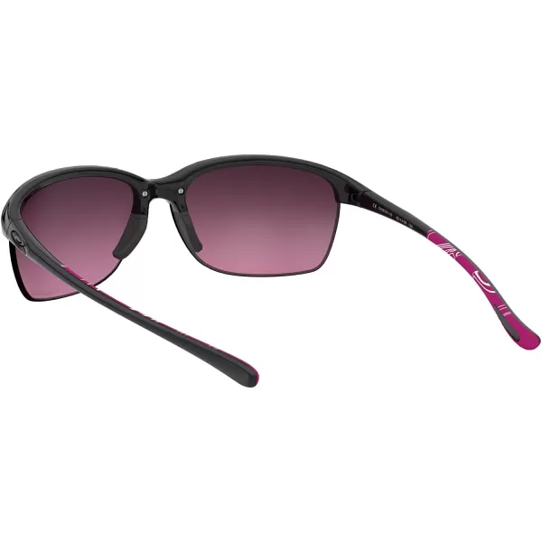 imageOakley Womens Oo9191 Unstoppable Rectangular SunglassesPolished BlackRose Gradient Polarized