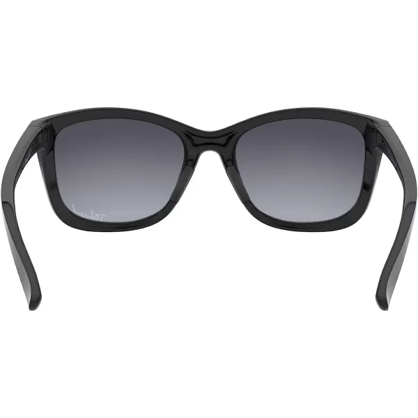 imageOakley Womens Oo9232 Dropin Cat Eye SunglassesPolished BlackGrey Gradient Polarized