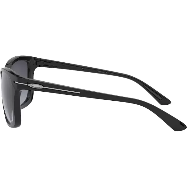 imageOakley Womens Oo9232 Dropin Cat Eye SunglassesPolished BlackGrey Gradient Polarized