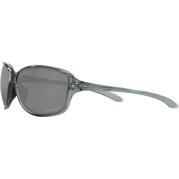 imageOakley Womens Oo9301 Cohort Rectangular SunglassesCrystal BlackPrizm Black Polarized
