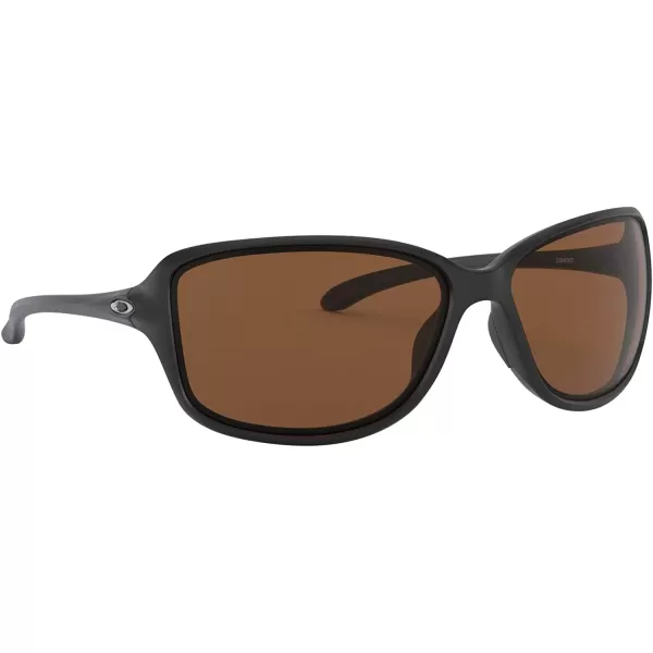 imageOakley Womens Oo9301 Cohort Rectangular SunglassesMatte BlackPrizm Tungsten Polarized