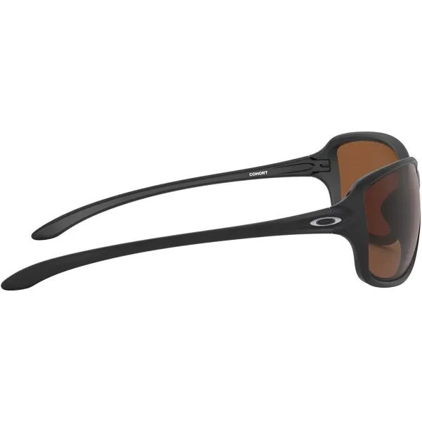 imageOakley Womens Oo9301 Cohort Rectangular SunglassesMatte BlackPrizm Tungsten Polarized