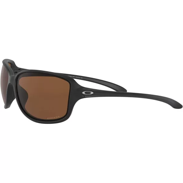 imageOakley Womens Oo9301 Cohort Rectangular SunglassesMatte BlackPrizm Tungsten Polarized