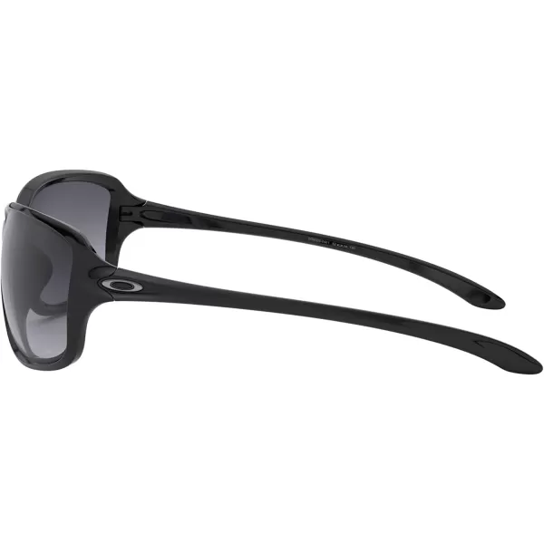 imageOakley Womens Oo9301 Cohort Rectangular SunglassesPolished BlackGrey Gradient Polarized