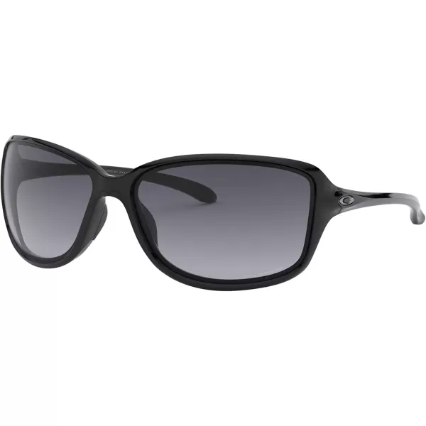 imageOakley Womens Oo9301 Cohort Rectangular SunglassesPolished BlackGrey Gradient Polarized